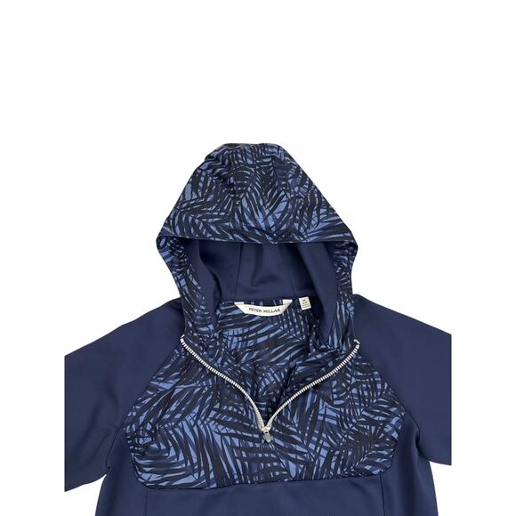 Peter Millar Pullover Blue Hooded Hybrid Jacket Size Youth Medium (9/10) - Picture 3 of 3